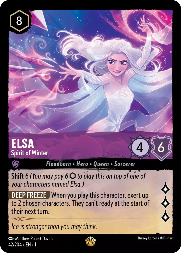Disney Lorcana The First Chapter 042/204 ELSA Spirit Of Winter