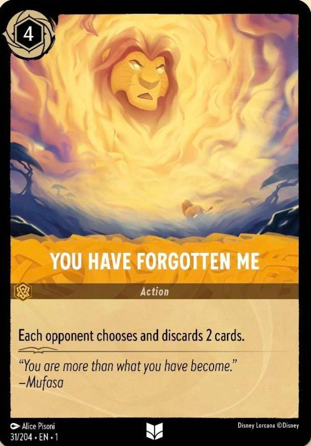 Disney Lorcana The First Chapter 031/204 YOU HAVE FORGOTTEN ME