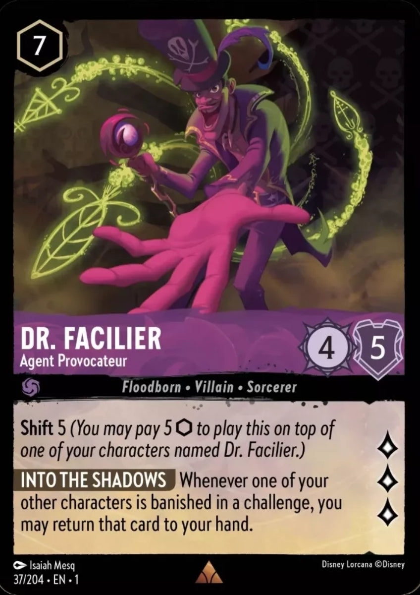 Disney Lorcana The First Chapter 037/204 DR.FACILIER Agent Provocateur Foil