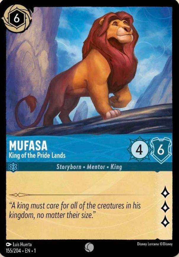 Disney Lorcana The First Chapter 155/204 MUFASA King Of The Pride Lands