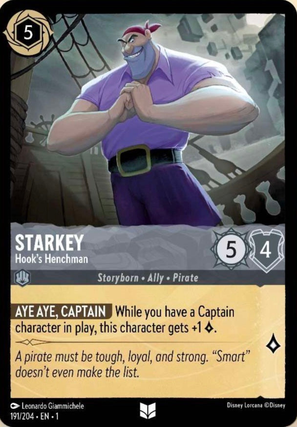 Disney Lorcana The First Chapter 191/204 STARKEY Hook's Henchman