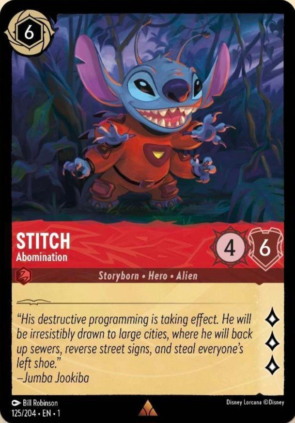 Disney Lorcana The First Chapter 125/204 STITCH Abomination