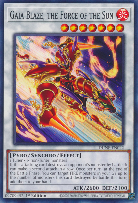 Duelist Nexus DUNE-EN042 Gaia Blaze, the Force of the Sun