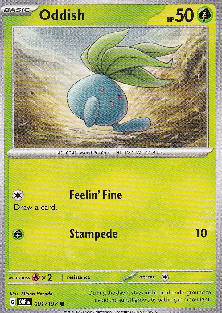 Scarlet & Violet Obsidian Flames 001/197 Oddish