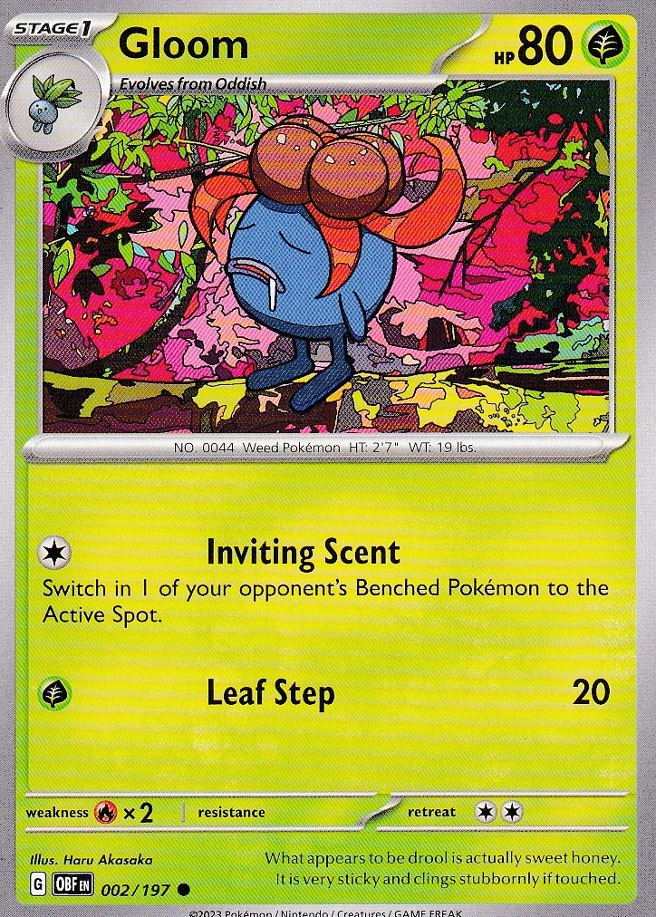 Scarlet & Violet Obsidian Flames 002/197 Gloom