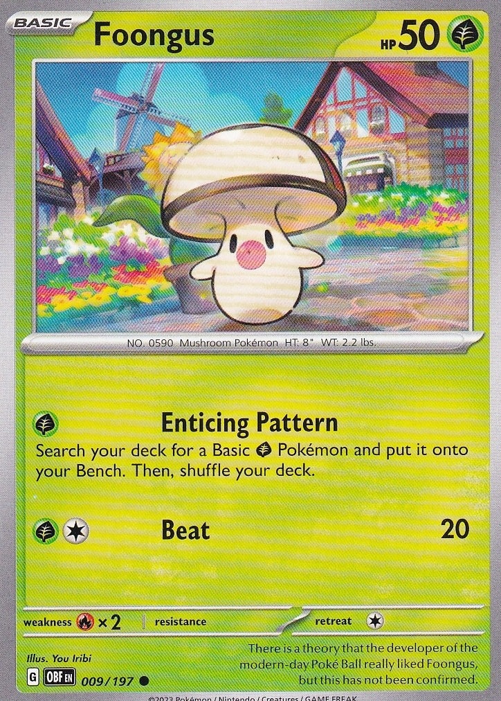 Scarlet & Violet Obsidian Flames 009/197 Foongus