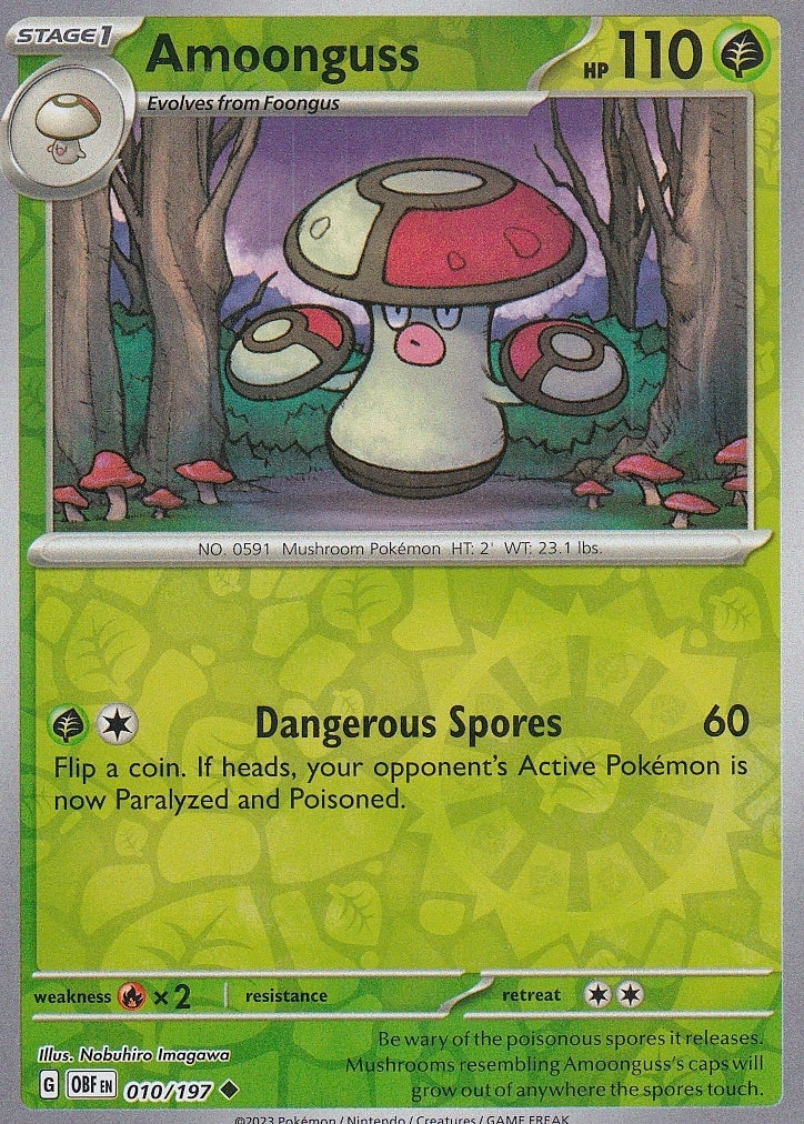 Scarlet & Violet Obsidian Flames 010/197 Amoonguss Reverse Holo