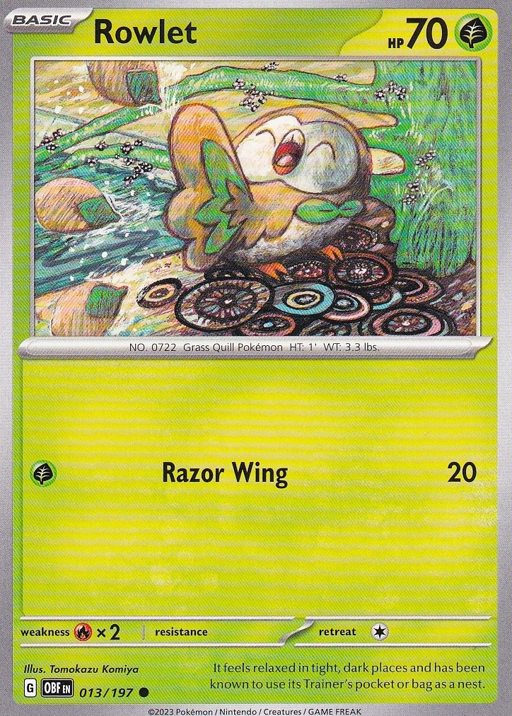 Scarlet & Violet Obsidian Flames 013/197 Rowlet