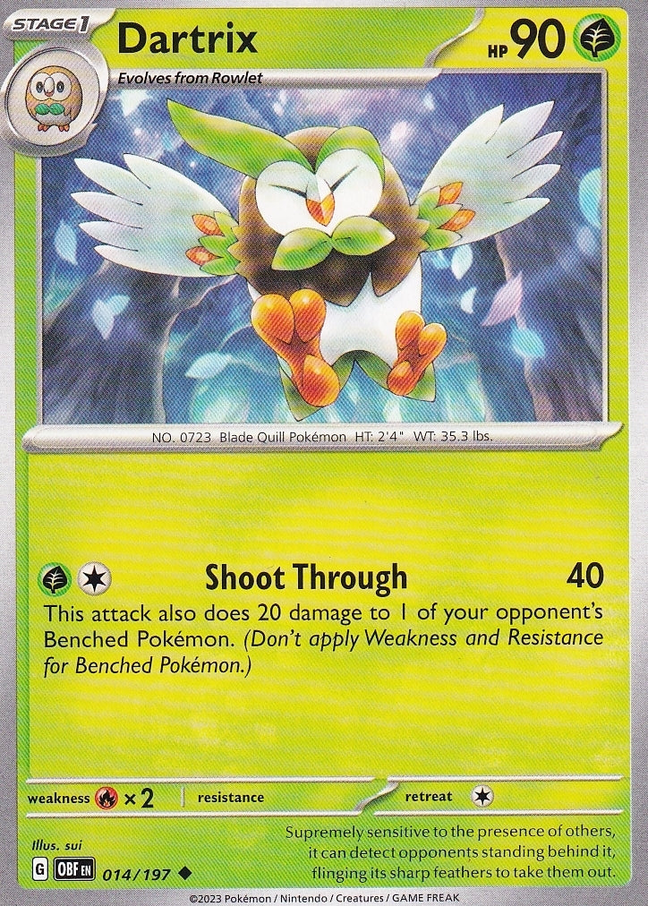 Scarlet & Violet Obsidian Flames 014/197 Dartrix