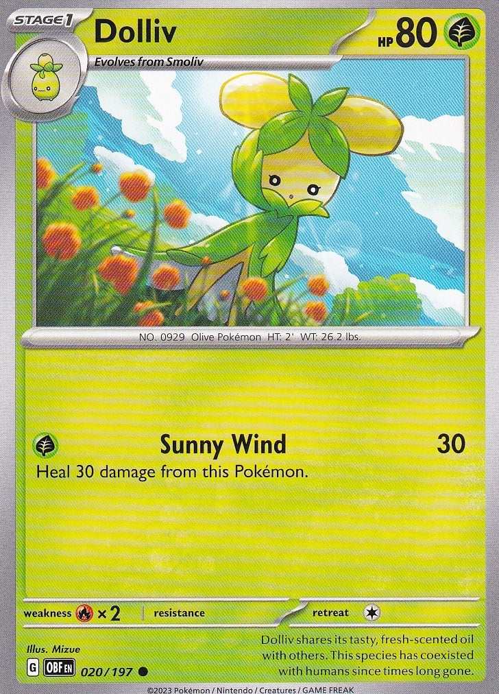 Scarlet & Violet Obsidian Flames 020/197 Dolliv