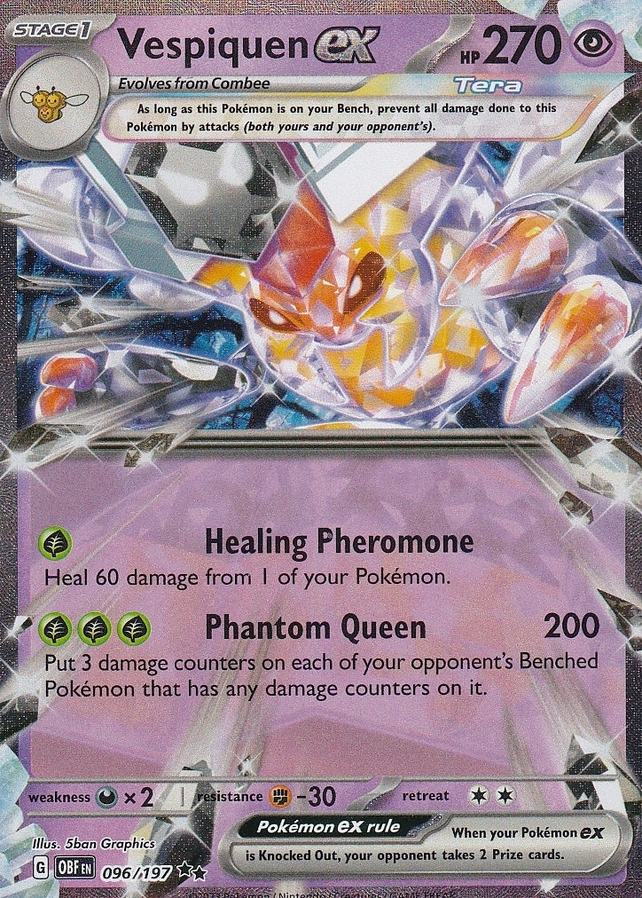 Scarlet & Violet Obsidian Flames 096/197 Vespiquen ex