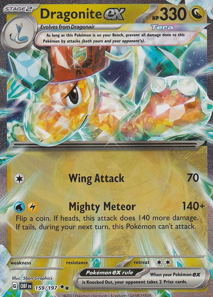 Scarlet & Violet Obsidian Flames 159/197 Dragonite ex