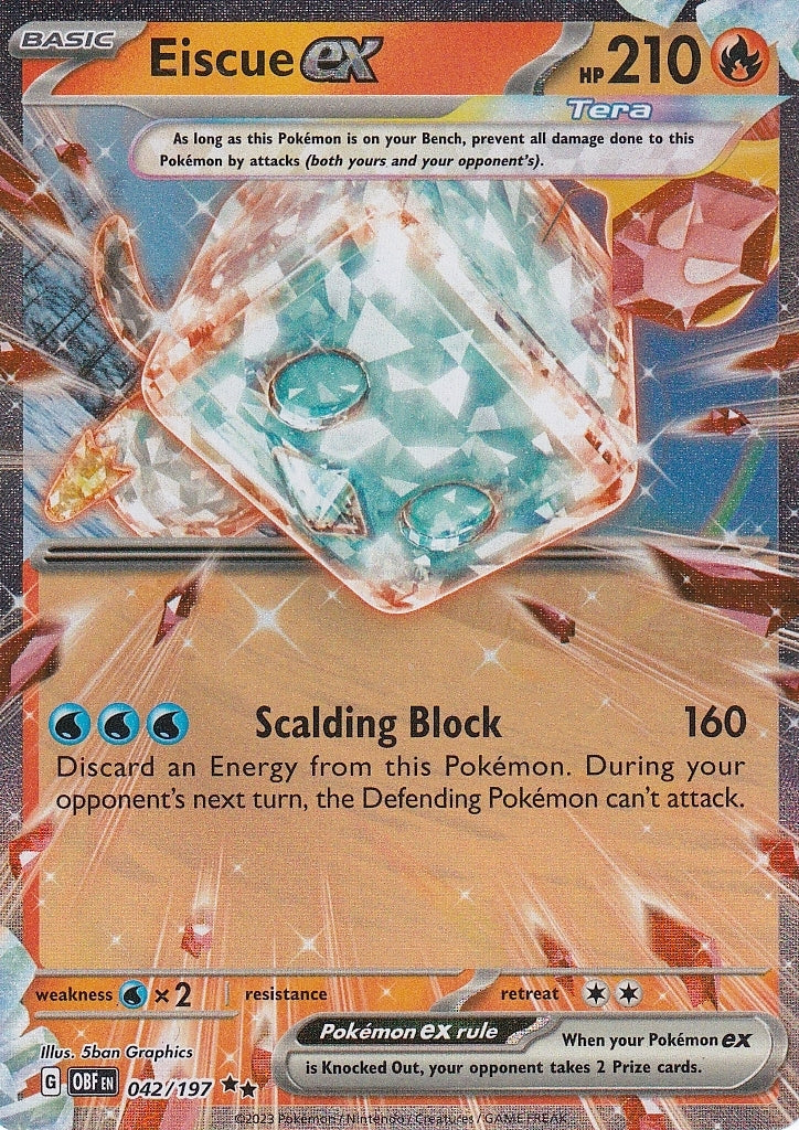 Scarlet & Violet Obsidian Flames 042/197 Eiscue ex