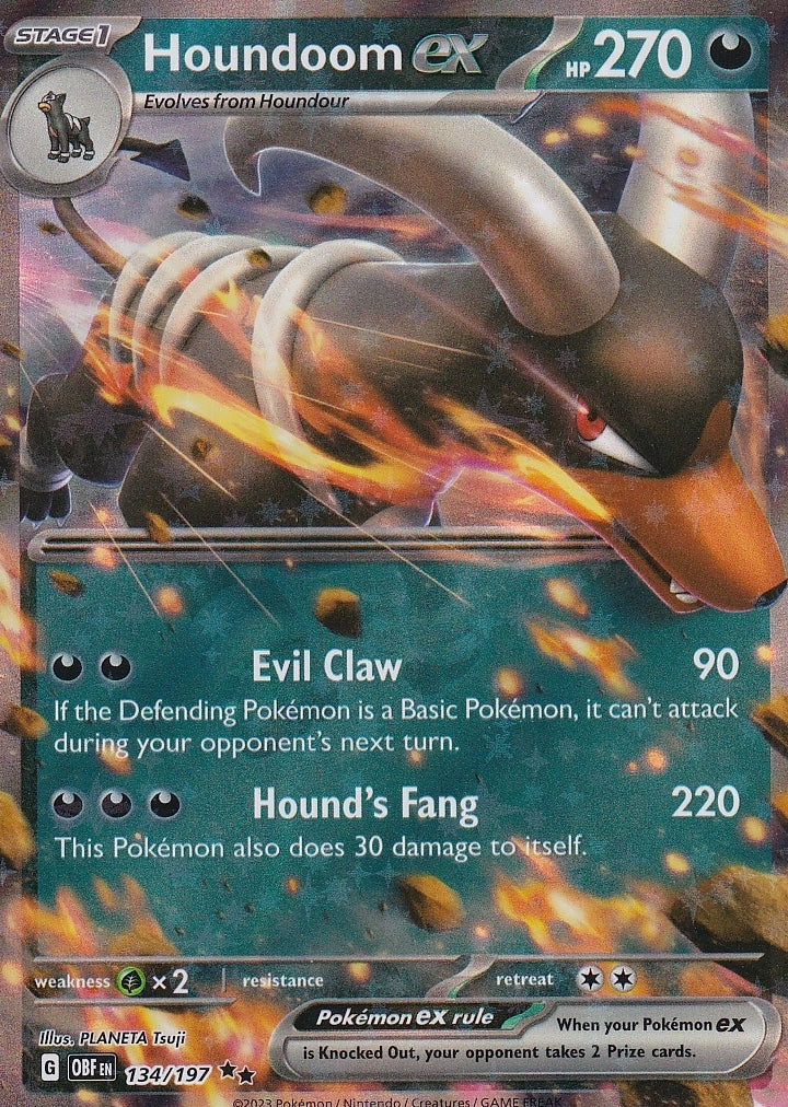 Scarlet & Violet Obsidian Flames 134/197 Houndoom ex