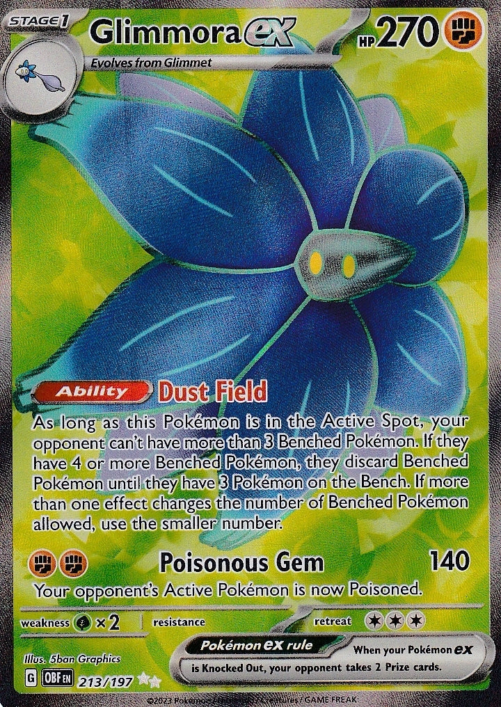 Scarlet & Violet Obsidian Flames 213/197 Glimmora ex