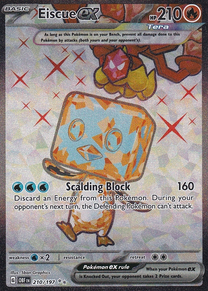 Scarlet & Violet Obsidian Flames 210/197 Eiscue ex