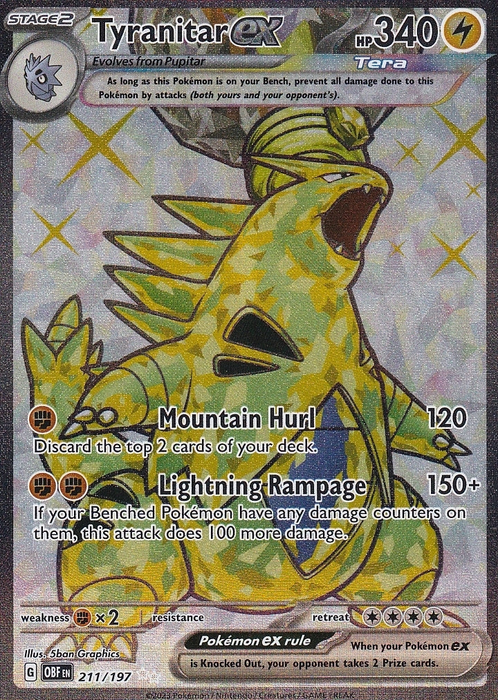 Scarlet & Violet Obsidian Flames 211/197 Tyranitar ex
