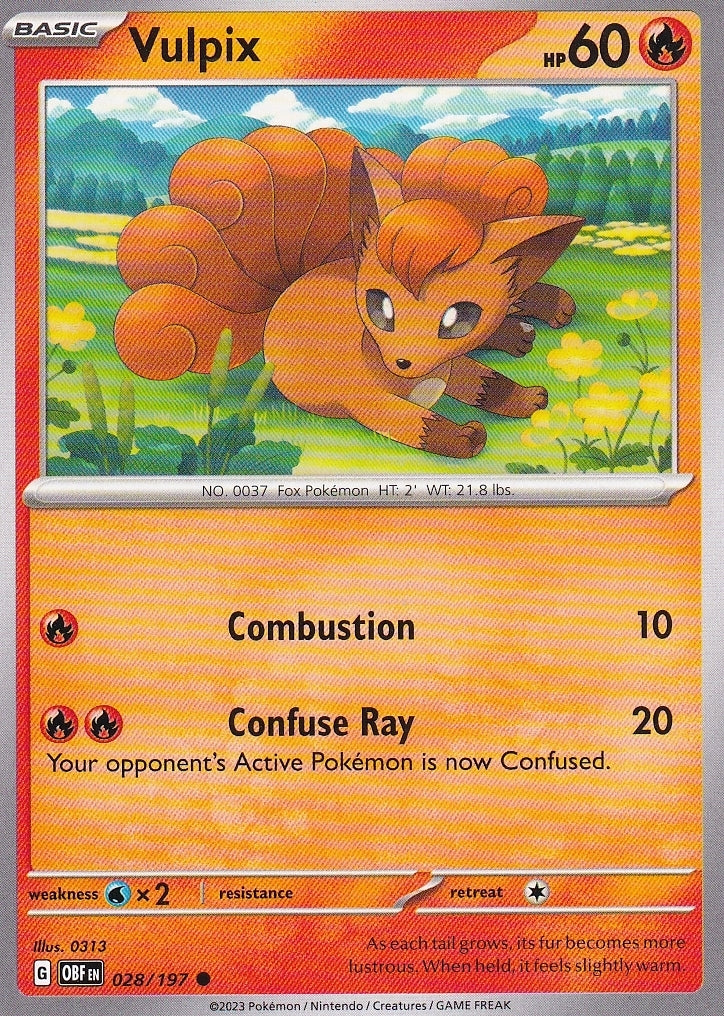 Scarlet & Violet Obsidian Flames 028/197 Vulpix