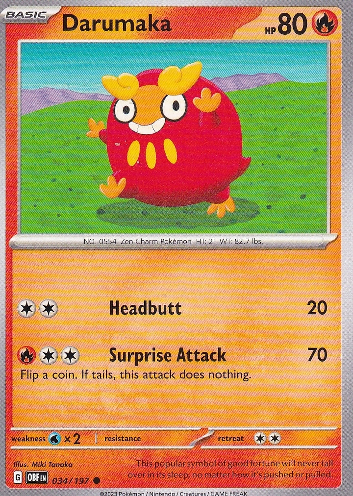 Scarlet & Violet Obsidian Flames 034/197 Darumaka