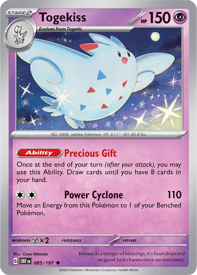 Scarlet & Violet Obsidian Flames 085/197 Togekiss Holo