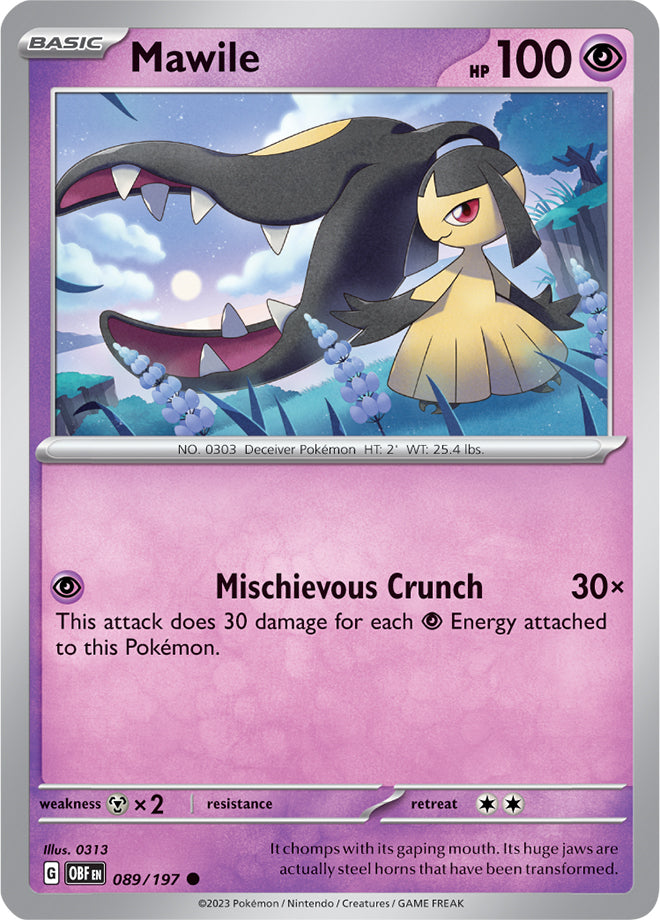 Scarlet & Violet Obsidian Flames 089/197 Mawile