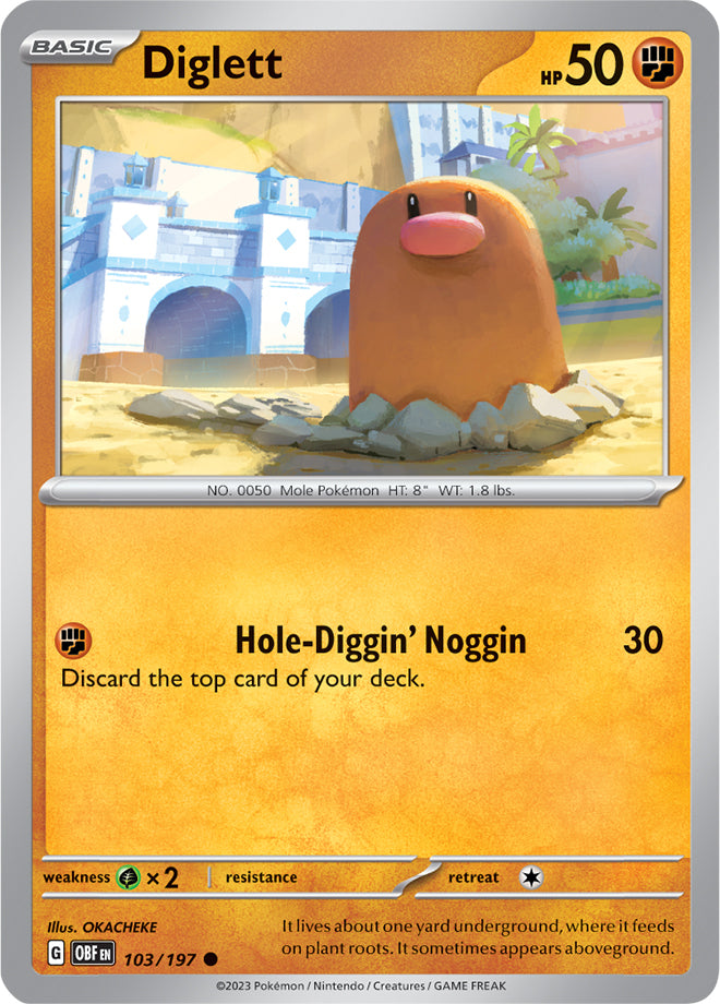Scarlet & Violet Obsidian Flames 103/197 Diglett