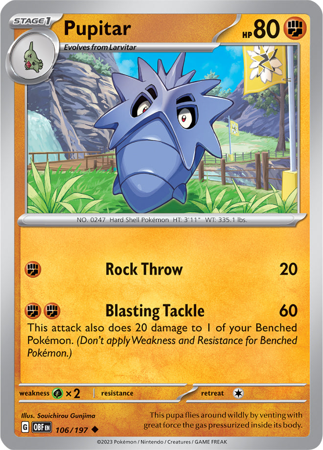 Scarlet & Violet Obsidian Flames 106/197 Pupitar