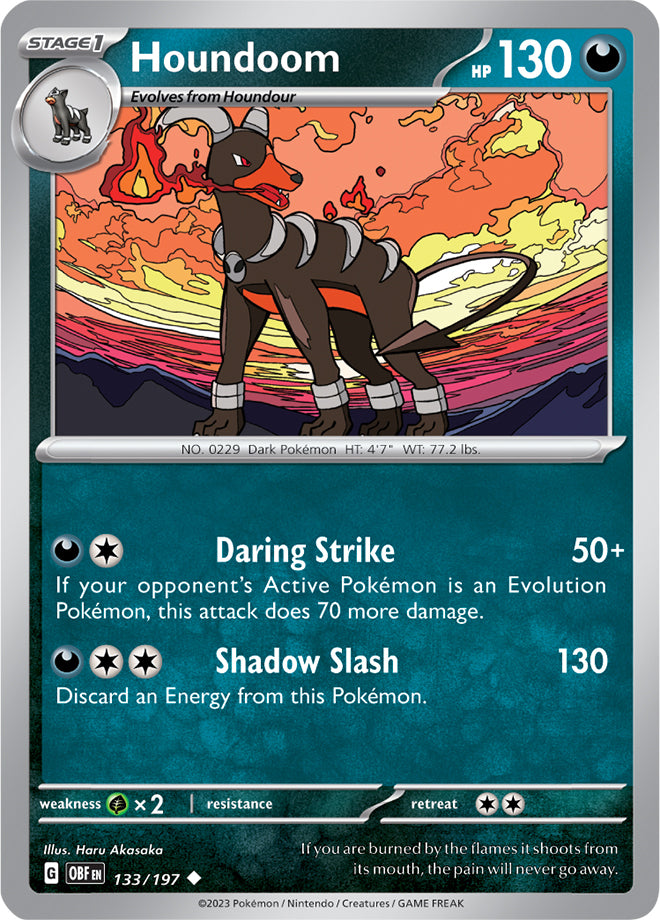 Scarlet & Violet Obsidian Flames 133/197 Houndoom