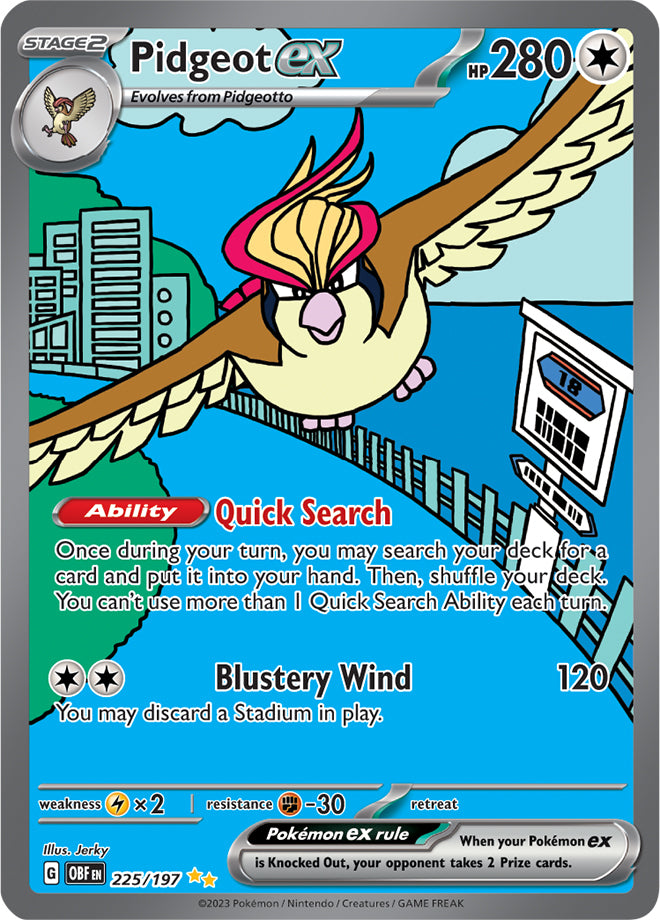 Scarlet & Violet Obsidian Flames 225/197 Pidgeot ex