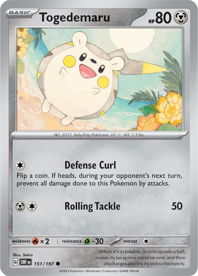 Scarlet & Violet Obsidian Flames 151/197 Togedemaru