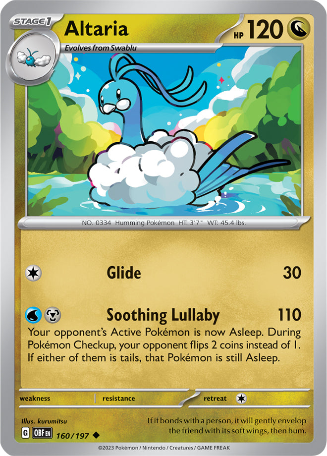 Scarlet & Violet Obsidian Flames 160/197 Altaria