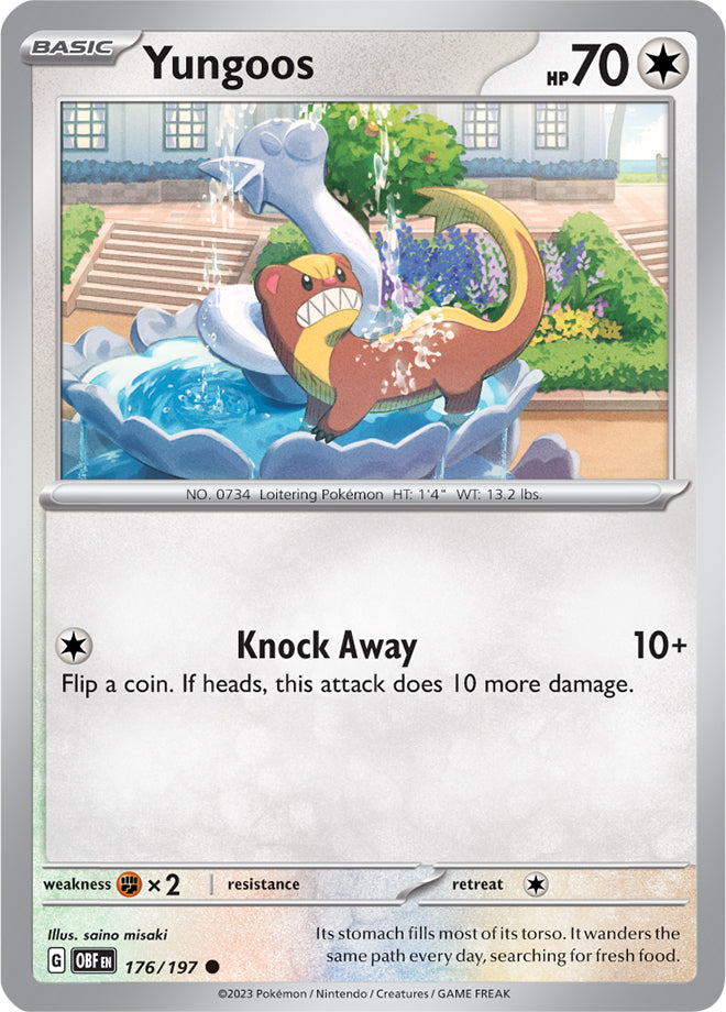 Scarlet & Violet Obsidian Flames 176/197 Yungoos