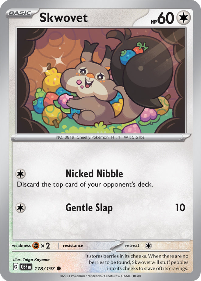 Scarlet & Violet Obsidian Flames 178/197 Skwovet