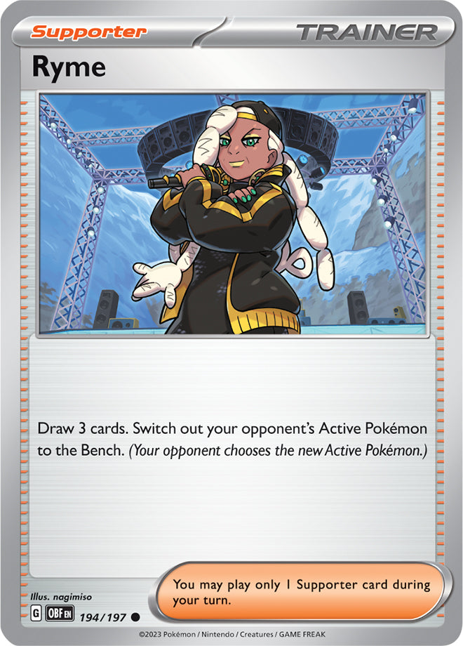 Scarlet & Violet Obsidian Flames 194/197 Ryme