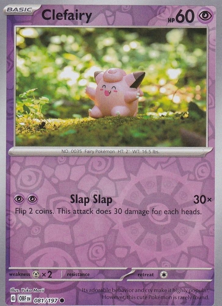 Scarlet & Violet Obsidian Flames 081/197 Clefairy Reverse Holo
