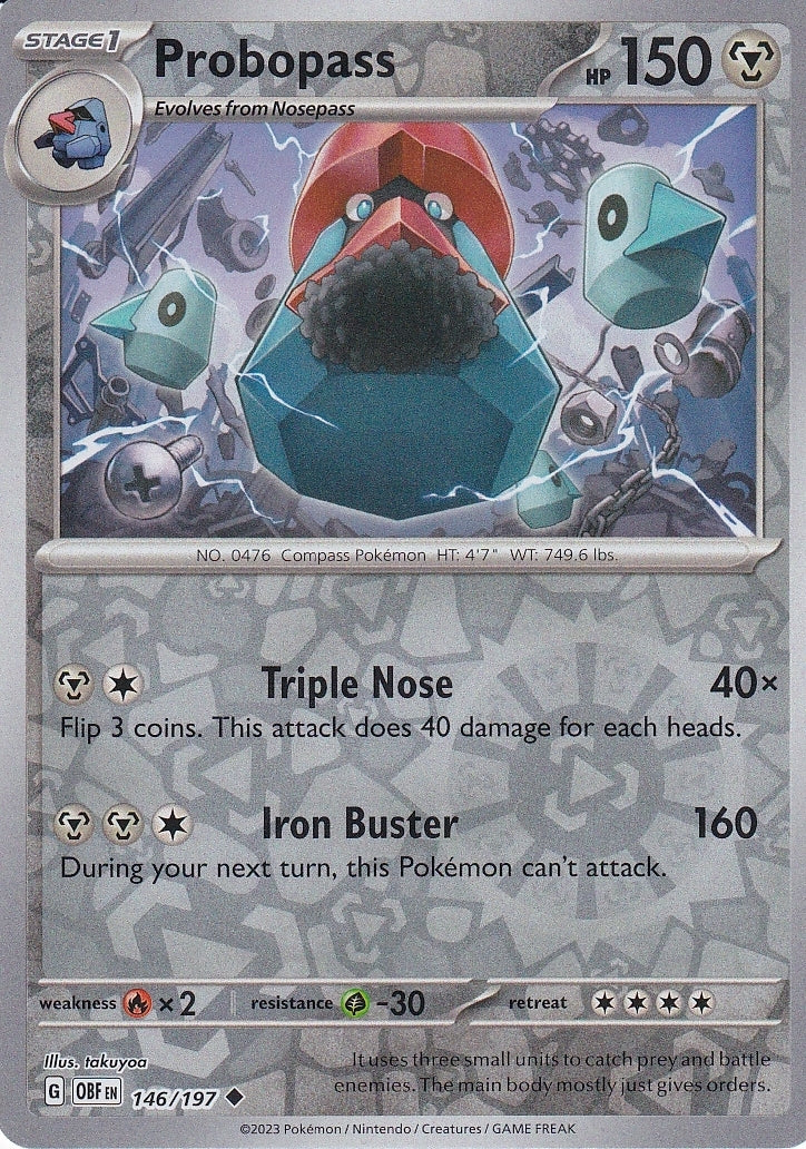 Scarlet & Violet Obsidian Flames 146/197 Probopass Reverse Holo