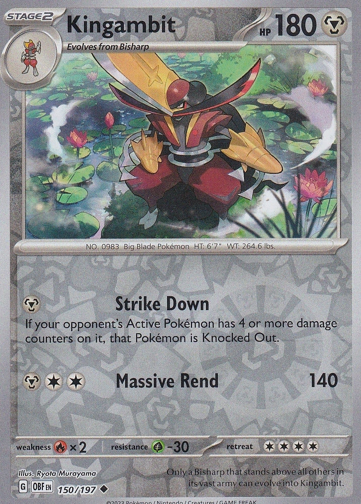 Scarlet & Violet Obsidian Flames 150/197 Kingambit Reverse Holo