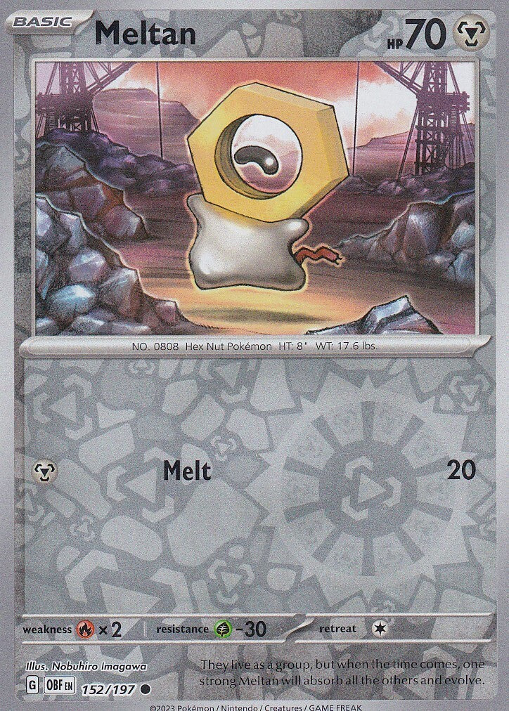 Scarlet & Violet Obsidian Flames 152/197 Meltan Reverse Holo