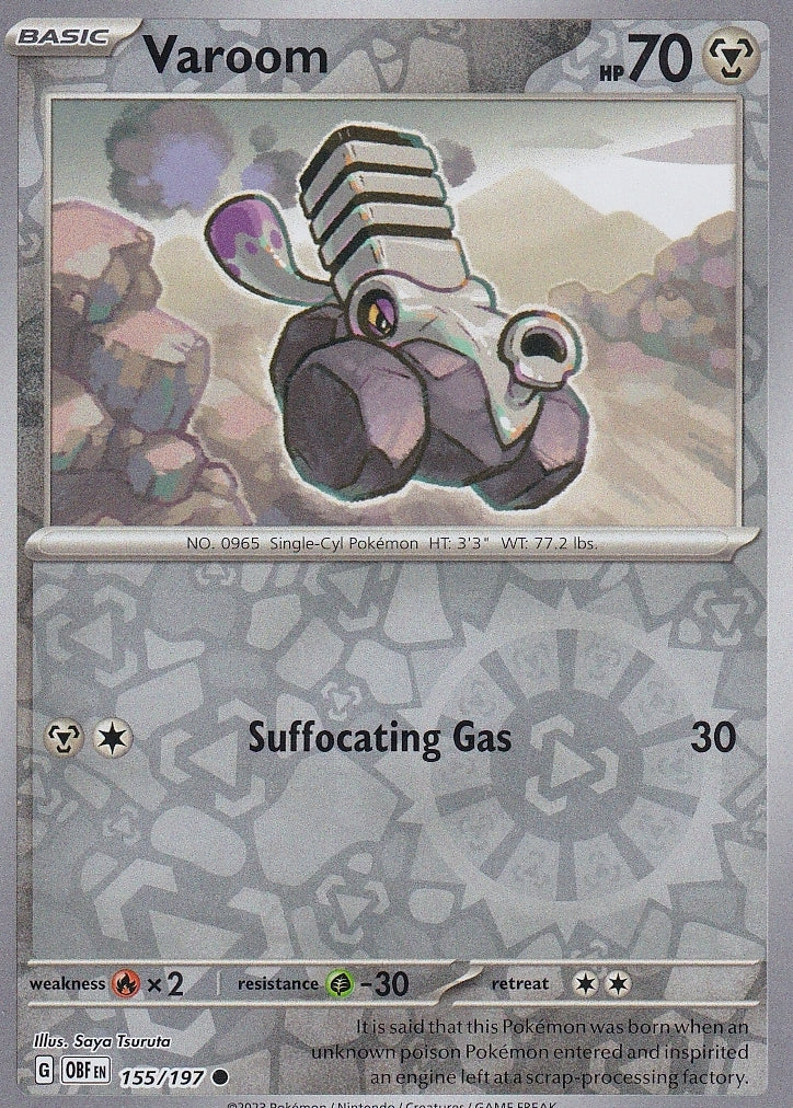 Scarlet & Violet Obsidian Flames 155/197 Varoom Reverse Holo