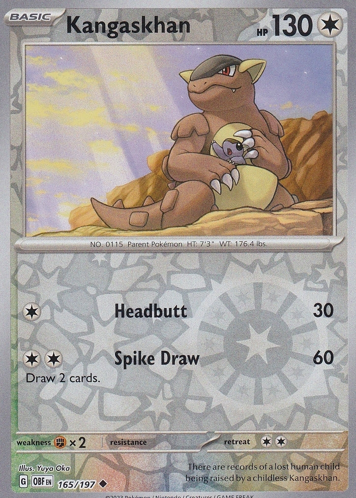 Scarlet & Violet Obsidian Flames 165/197 Kangaskhan Reverse Holo
