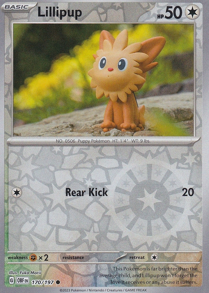 Scarlet & Violet Obsidian Flames 170/197 Lillipup Reverse Holo