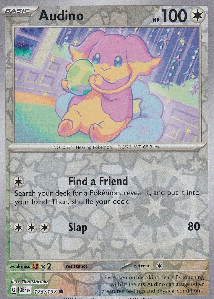 Scarlet & Violet Obsidian Flames 173/197 Audino Reverse Holo