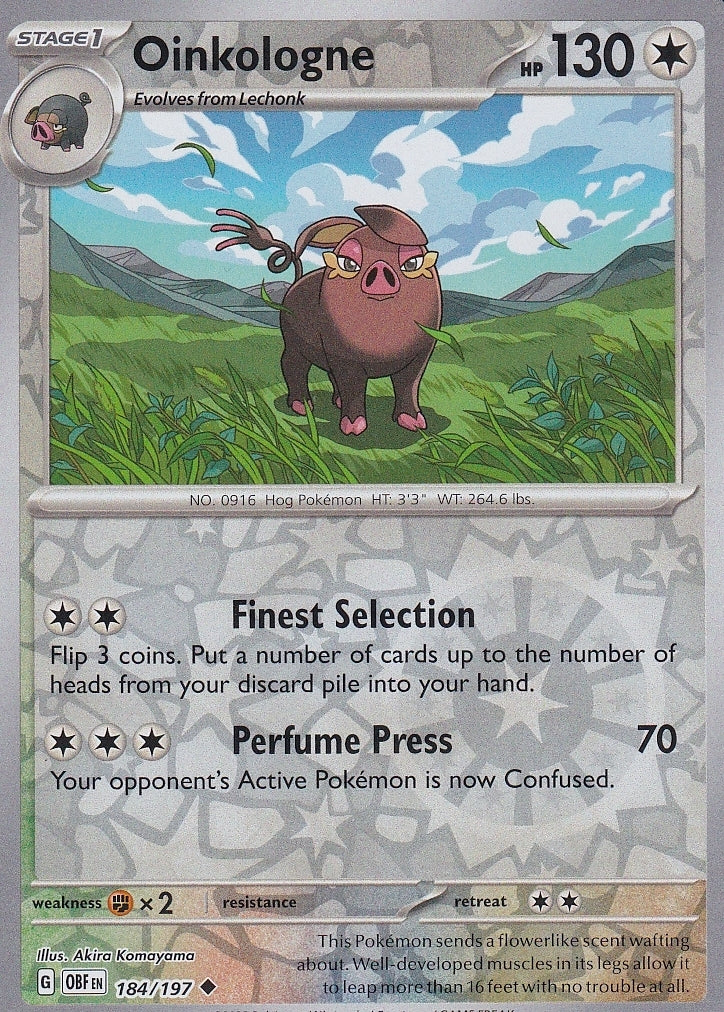 Scarlet & Violet Obsidian Flames 184/197 Oinkologne Reverse Holo
