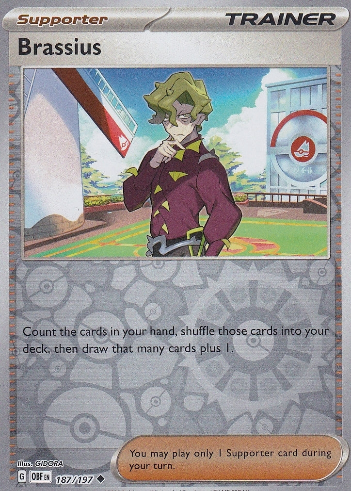 Scarlet & Violet Obsidian Flames 187/197 Brassius Reverse Holo