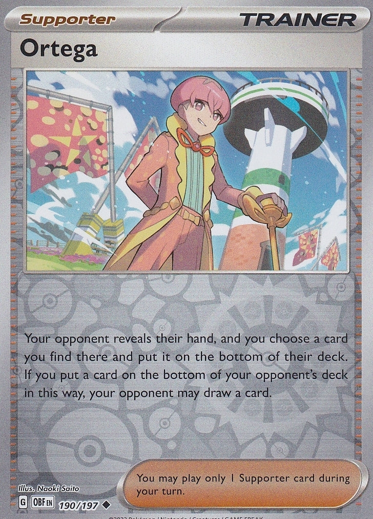 Scarlet & Violet Obsidian Flames 190/197 Ortega Reverse Holo