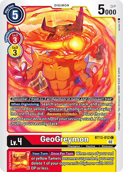 Versus Royal Knights BT13-012 GeoGreymon
