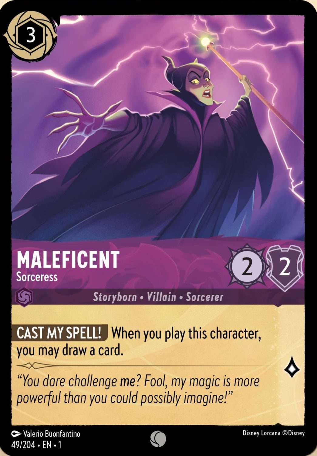 Disney Lorcana The First Chapter 049/204 MALEFICENT Sorceress Foil