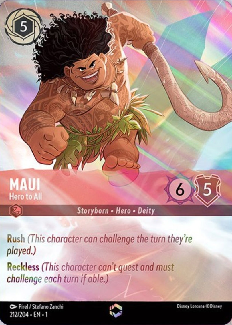 Disney Lorcana The First Chapter 212/204 MAUI Hero To All