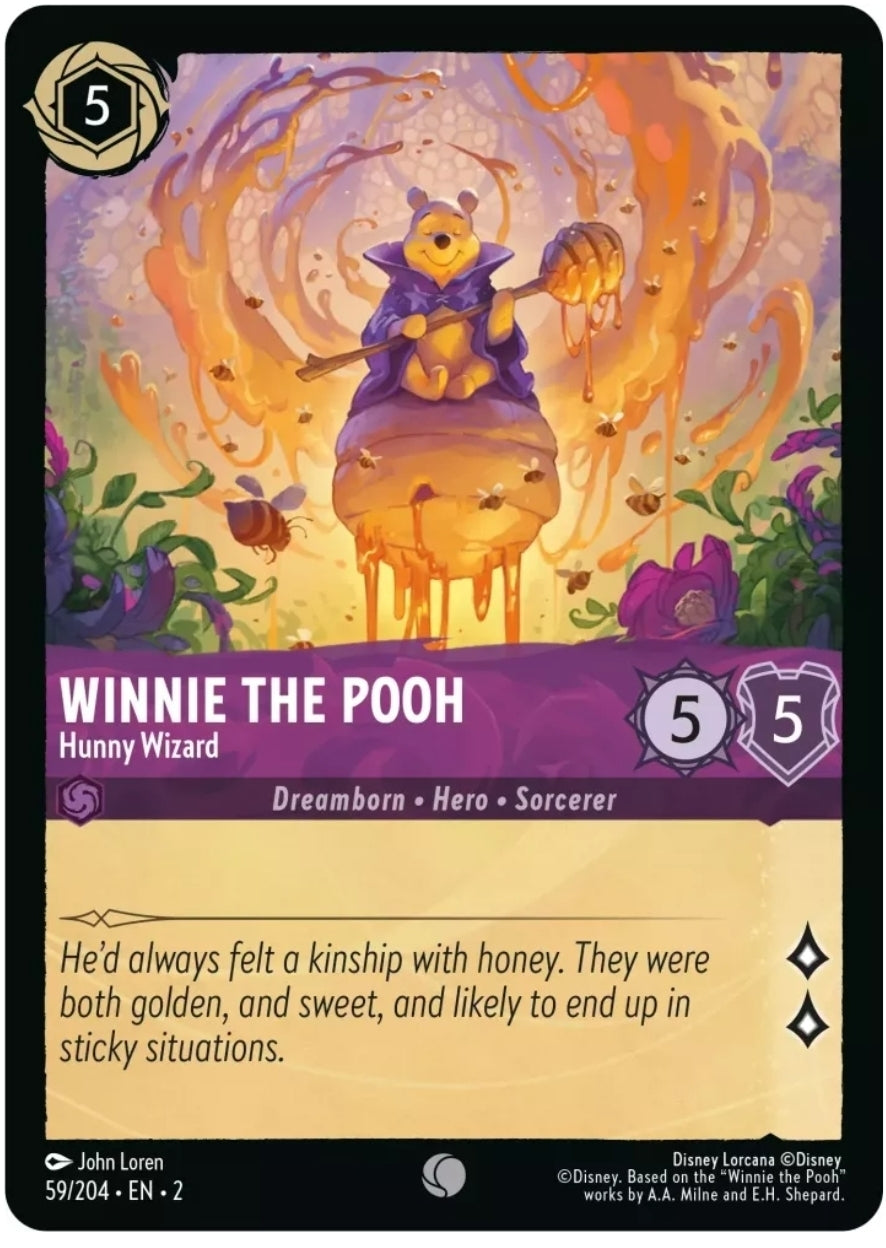 Disney Lorcana Rise Of The Floodborn 059/204 WINNIE THE POOH Hunny Wizard