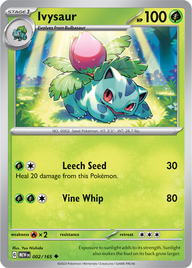 Scarlet & Violet-151 002/165 Ivysaur Reverse Holo